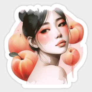 Peach Blossom Beauty Sticker